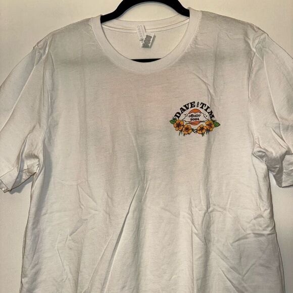 Dave and Tim Cancun Mexico Riviera Maya White Graphic Tee Large NWOT - Picture 4 of 11